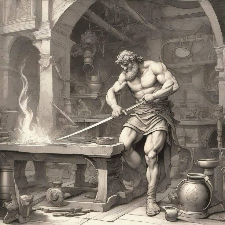 Héphaïstos au travail